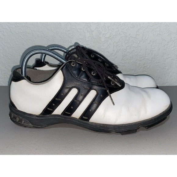 VTG Adidas 2004 Z-Traxion Torsion System Stripe Black White Golf Shoes Men Sz 9 - Picture 3 of 11